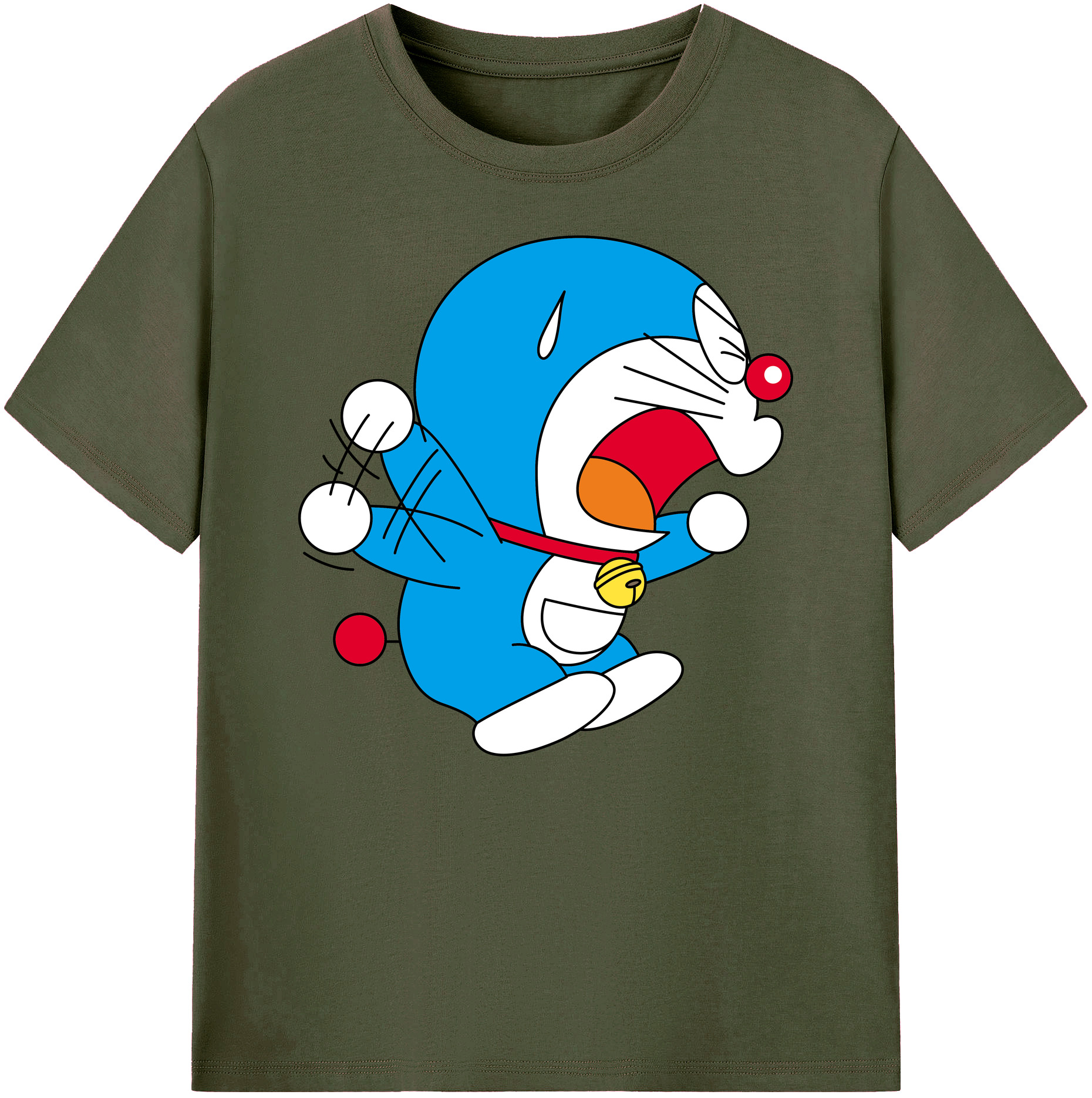 （画像用） ドラえもん Doraemon 綿100％ メンズ半袖Tシャツ｜肌触りやわらか＆通気性